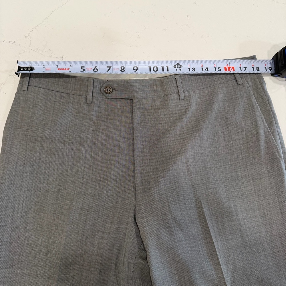 Canali Men’s Tessuto 100% Wool Light Gray Trousers 37x32 - Picture 7 of 8